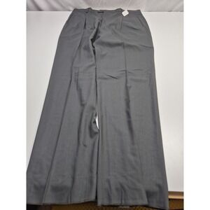 Zanieri Dress Pants Mens 42x36 Gray Wool Pleated Straight Italy Unhemmed NWT